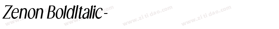 Zenon BoldItalic字体转换